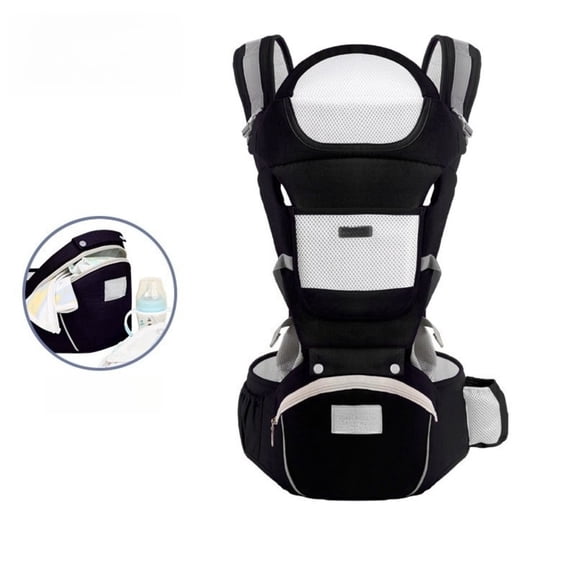 Hip Carrier for Baby - Easy to Wear Ergonomic Baby Carrier with Hip Seat for 7–45 lbs - Baby Harness with Back Support, Breathable & Adjustable