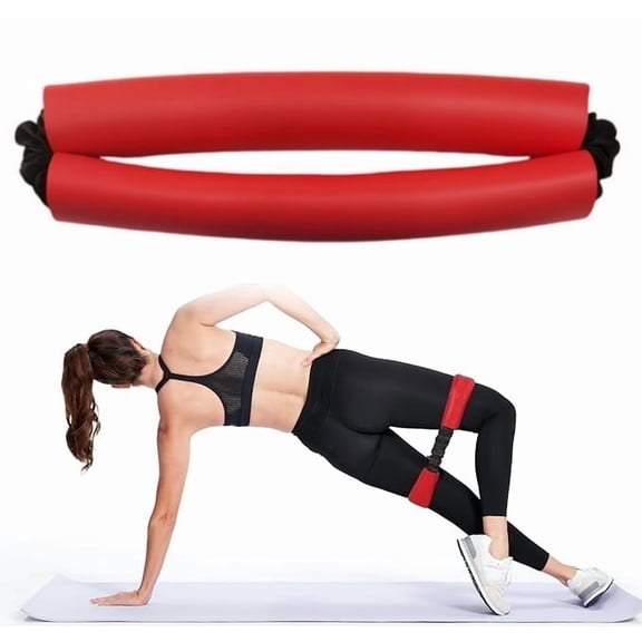 Hip & Core System, Resistance Loop to Stretch, Core Fitness Glute Workout Bands - Red (40 lbs)