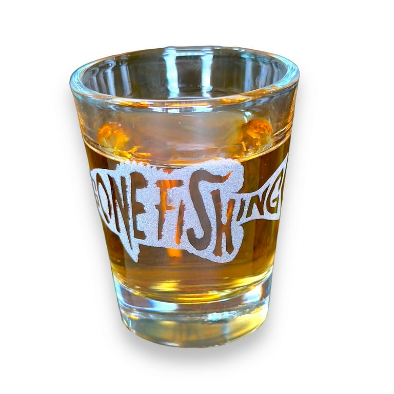 2oz Gone Fishing Shot glass 2oz Gone Fishing Shot glass