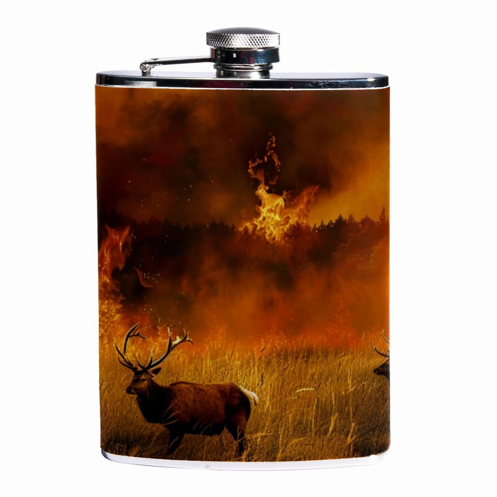 Hip Flask for Liquor 8Oz,Stainless Steel Leakproof Classic Drinking ...