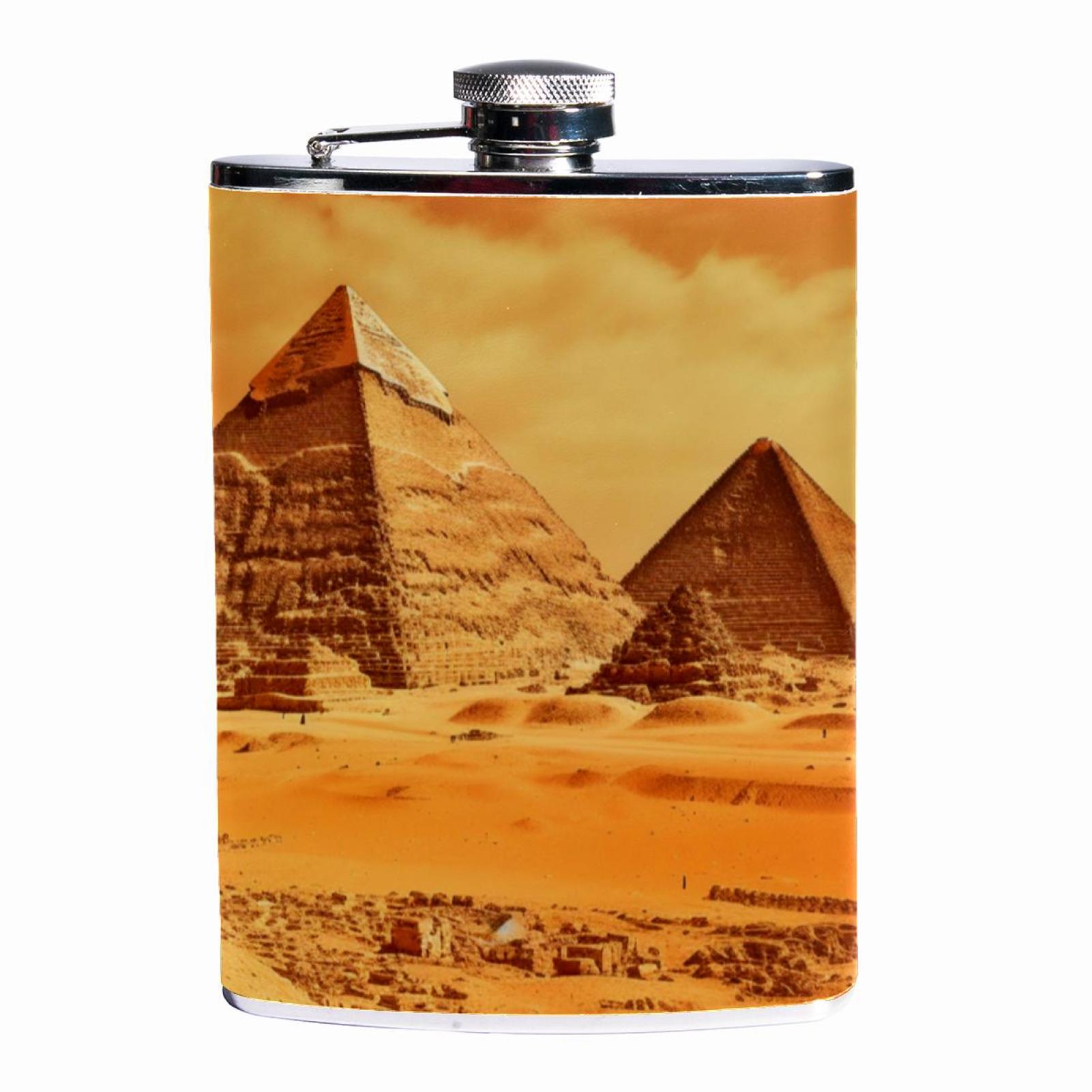 Hip Flask for Liquor for Men 8Oz,Stainless Steel Leakproof Leather Wrap