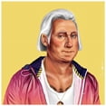 thumbnail image 1 of "Hip George Washington" Frameless Free Floating Reverse Printed Tempered Art Glass Wall Art, 1 of 9