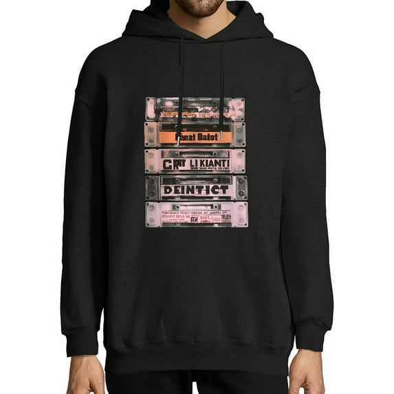 Hip HOP Artists Cassettes Old School Rap - Pullover Hoodie Black