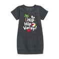 thumbnail image 1 of Hip Hip Vacay  - Toddler & Youth Girls Fleece Dress, 1 of 5