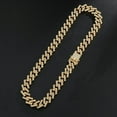 thumbnail image 1 of Hip Hop 15MM Bling Iced Out Crystal Cuban Prong Chain Rhinestone Zircon Men‘s Necklaces Bracelet For Men Jewelry 8/16/18/20/24in QHY, 1 of 3