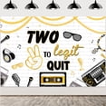 thumbnail image 1 of Hip Hop 2nd Birthday Backdrop Boys Two Legal 2 Quit Theme Party Banner Wall Decor Old School Hip Hop Crown Number One Backdrop Props, 1 of 6