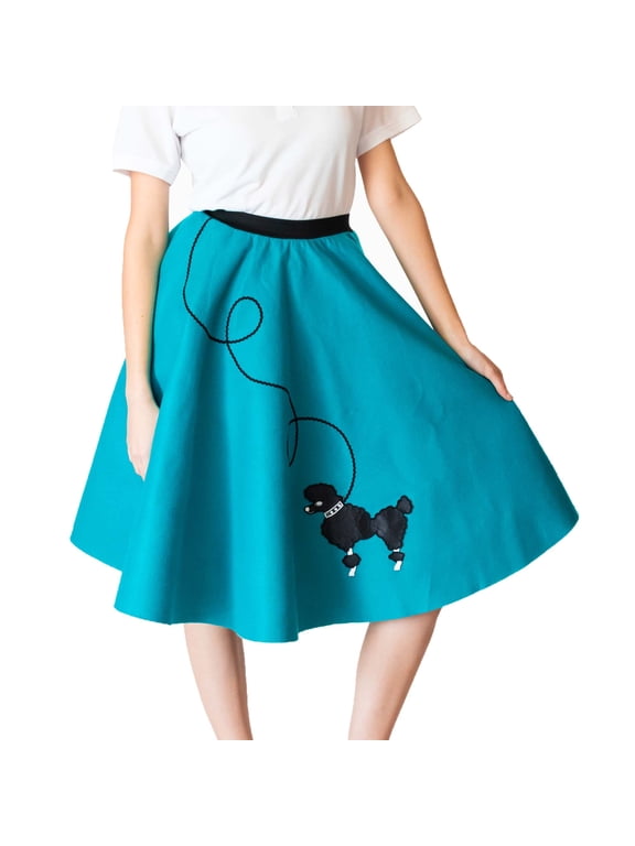 1950s Adult Poodle Skirt Costume for Women (3X/4X Teal)
