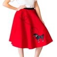 thumbnail image 1 of Hip Hop 50's Shop 1950s Adult Poodle Skirt Costume for Women (M/L Red), 1 of 7
