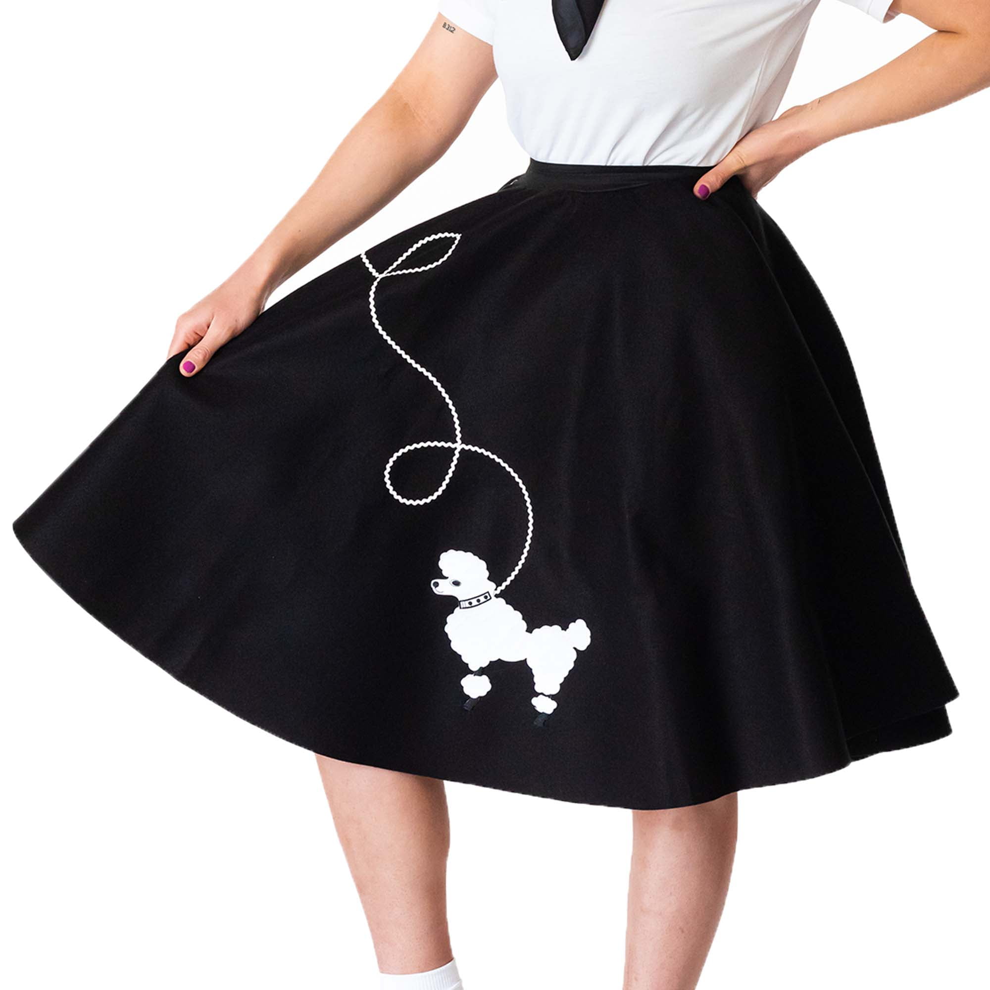 50s Pittie Poodle Skirt Dog Dress & Bow main image 0
