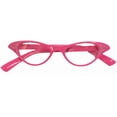 thumbnail image 1 of Hip Hop 50's Shop 1950s Cat-Eye Glasses for Kids, Plastic Costume Glasses with Rhinestones (Toddler Hot Pink), 1 of 6