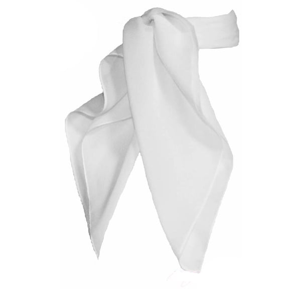 Hip Hop 50's Shop 1950s Chiffon Scarf Square Vintage Retro Sheer Neck Hair Tie Women Girls (20" White)