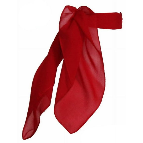 Hip Hop 50's Shop 1950s Chiffon Scarf Square Vintage Retro Sheer Neck Hair Tie Women Girls (23" Red)
