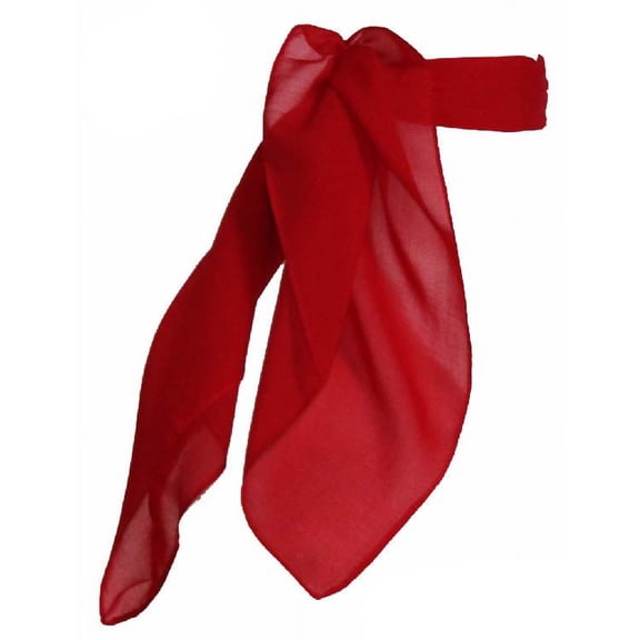 Hip Hop 50's Shop 1950s Chiffon Scarf Square Vintage Retro Sheer Neck Hair Tie Women Girls (23" Red)