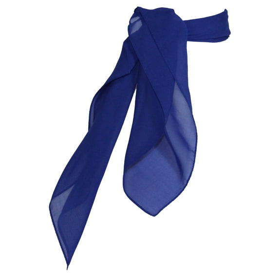 Hip Hop 50's Shop 1950s Chiffon Scarf Square Vintage Retro Sheer Neck Hair Tie Women (23" Royal Blue)