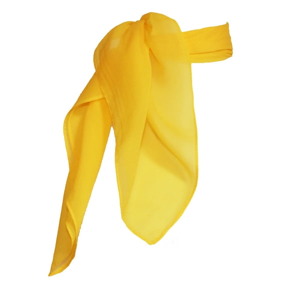 Hip Hop 50's Shop 1950s Chiffon Scarf Square Vintage Retro Sheer Neck Hair Tie Women Girls (23" Yellow)