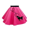 thumbnail image 1 of Hip Hop 50's Shop 1950s Girls Poodle Skirt Costume for Kids (Child Medium Hot Pink), 1 of 6
