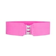 thumbnail image 1 of Hip Hop 50's Shop 1950s Style 3” Wide Elastic Cinch Belt for Women Handmade in the USA (M/L Hot Pink), 1 of 7