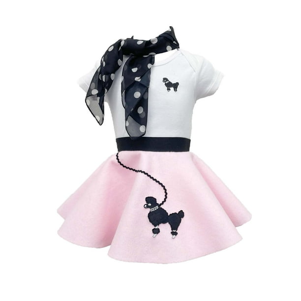 Hip Hop 50's Shop Baby/Infant Girls Piece Poodle Skirt Costume
