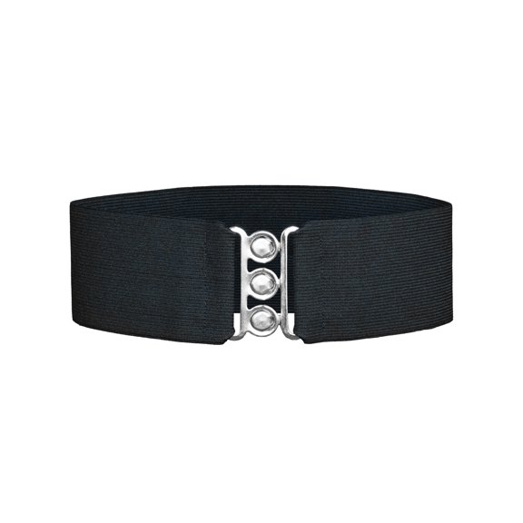 Hip Hop 50's Shop Child Elastic Cinch Belt 2.5" Wide Stretchy for Girls (Child Medium Black)