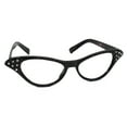 thumbnail image 1 of Hip Hop 50's Shop Womens Cat Eye Rhinestone Glasses (Adult Black), 1 of 7