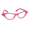 thumbnail image 1 of Hip Hop 50's Shop Womens Cat Eye Rhinestone Glasses (Adult Hot Pink), 1 of 7