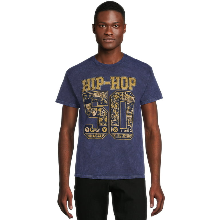 Hip Hop 50th Men's & Big Men's Short Sleeve Graphic Tee, Sizes S