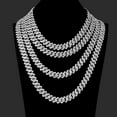 thumbnail image 1 of Hip Hop 5A+ Bling Cuban Link Chain Iced Out Exquisite Necklace For Men Father Day Jewelry to Husband Fashion Gift Rhinestone, 1 of 6