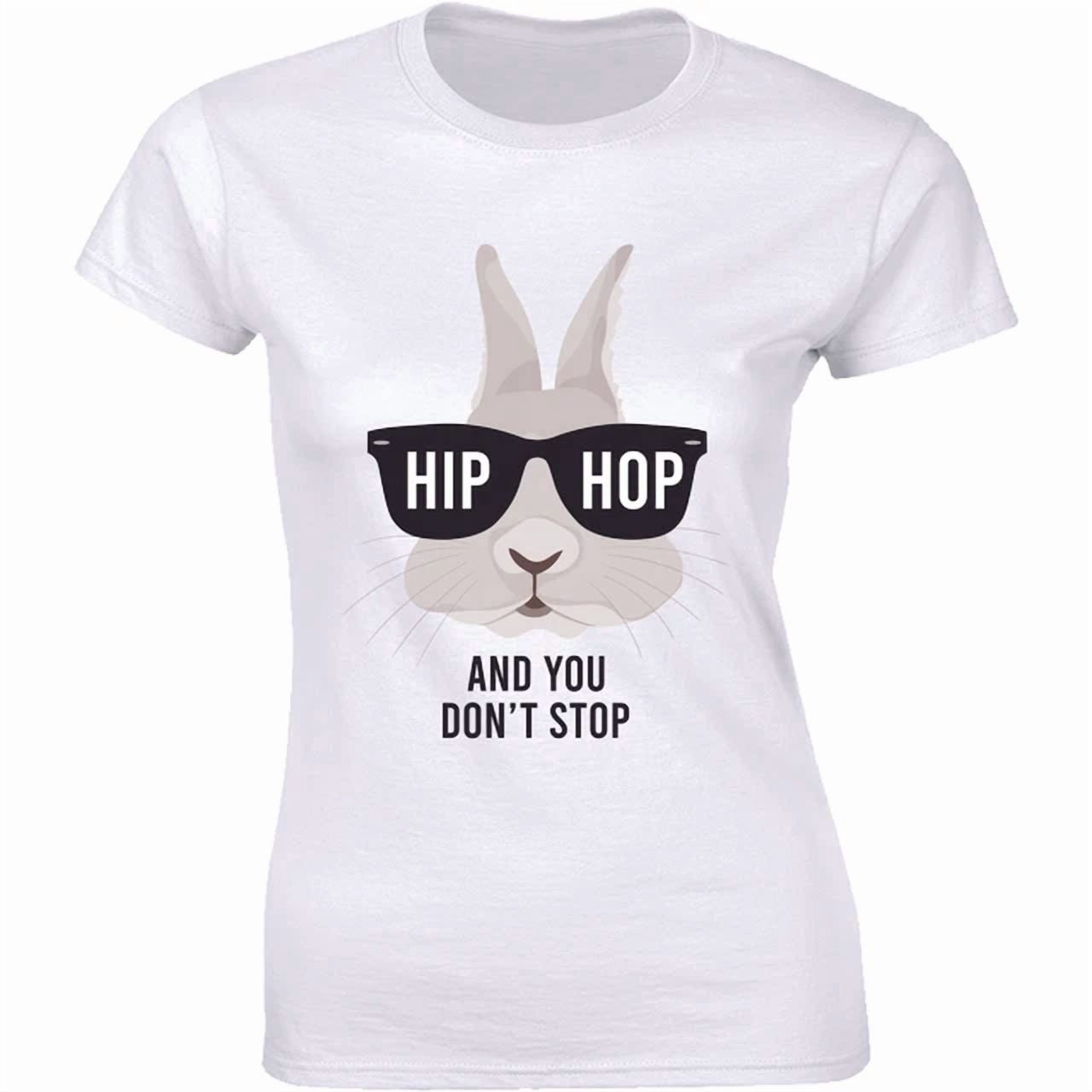 Hip Hop And You Do Not Stop Bunny Graphic Gift T-Shirt - Walmart.com