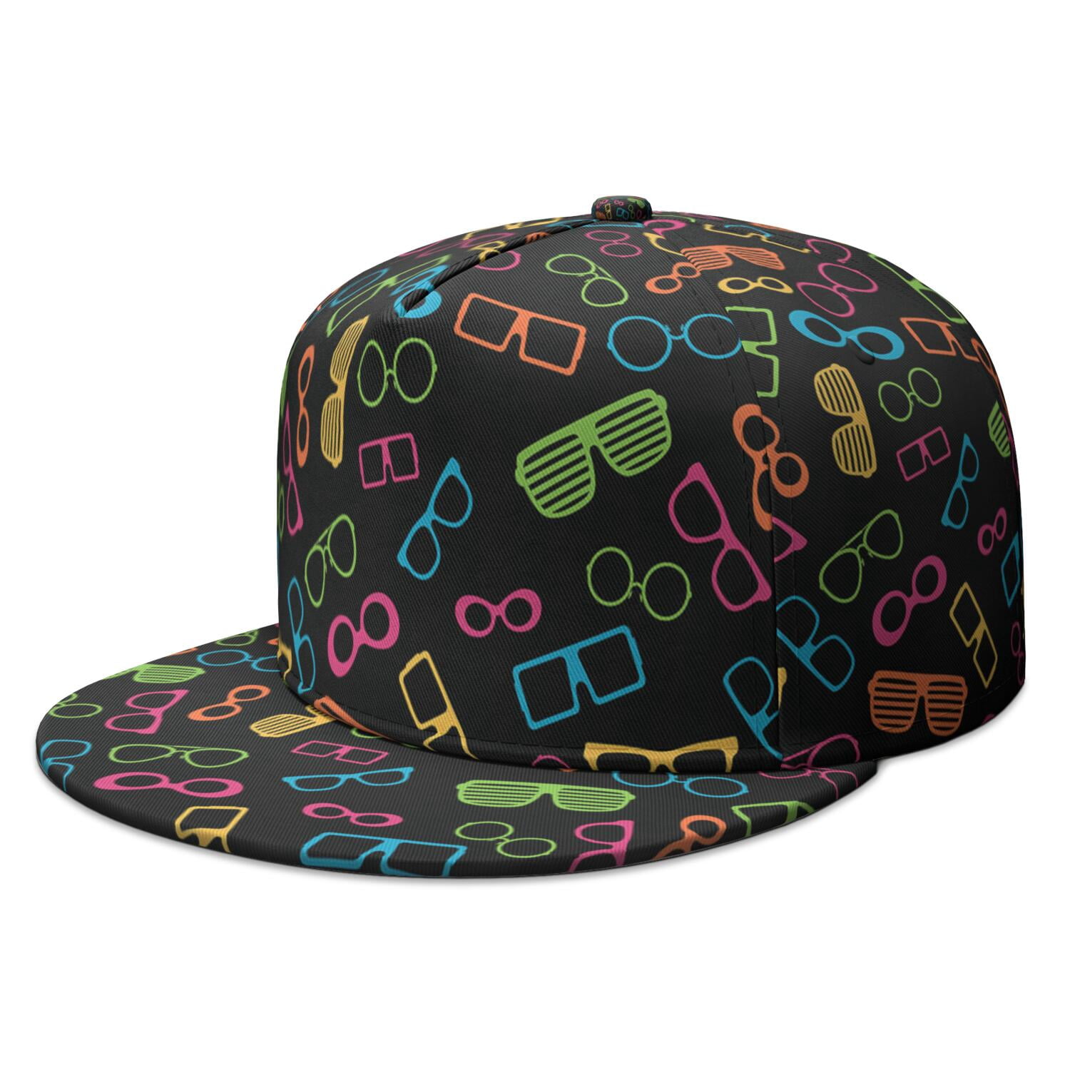 Hip Hop Baseball Cap - Colorful Abstract Flat Visor Hat  display picture 3