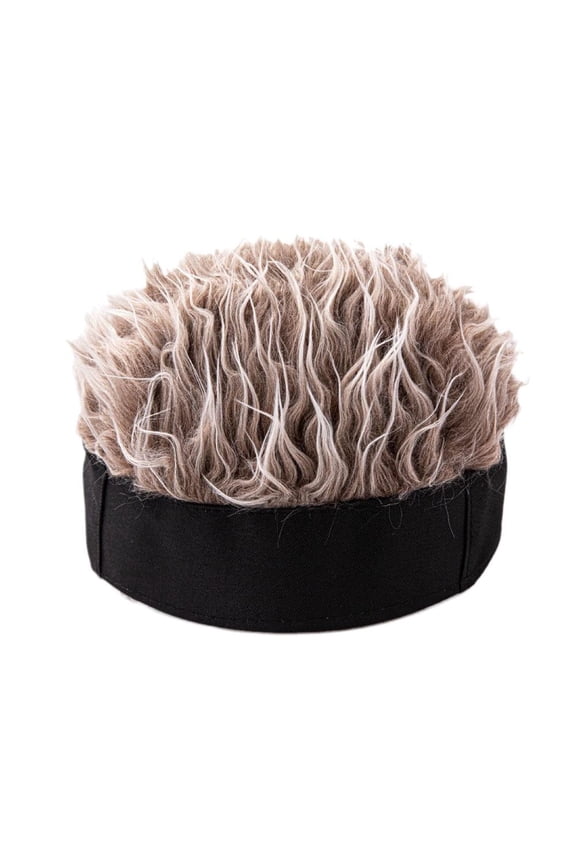 Hip Hop Beanie Hat With Spiked Fake Hair For Men Women Short Wig AU STO D5L6