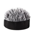 thumbnail image 1 of Hip Hop Beanie Hat with Spiked Fake Hair Retro Wig Cap for Men and Women Prof, 1 of 8