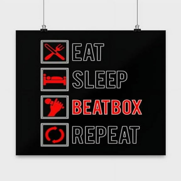 Hip Hop Beatbox Art - Music Lover - 13x13 Poster Print - Home Decor