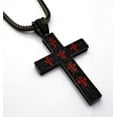 thumbnail image 1 of Hip Hop Bling Hematite Black Tone Multi Cross Pendant, 1 of 1