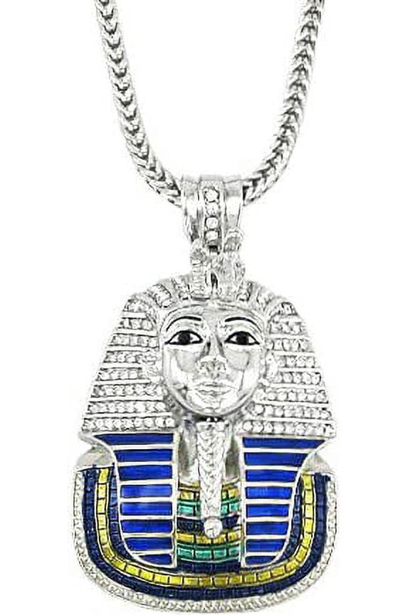 Hip Hop Bling Rodium Plated King Tut Pharaoh Pendant