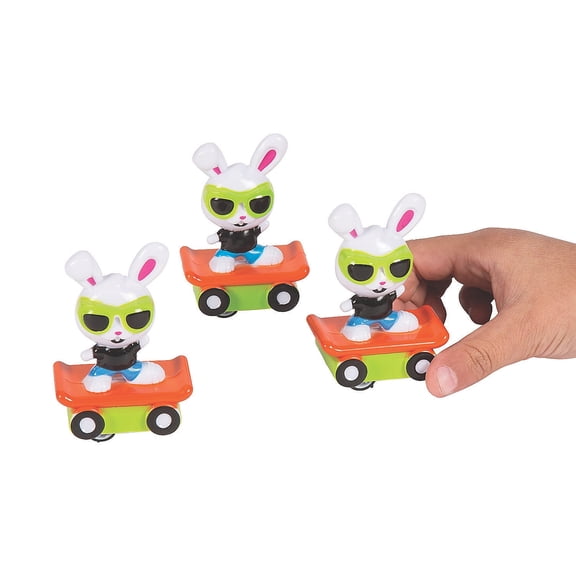 Hip Hop Bunny Pullbacks - Party Favors - 12 Pieces