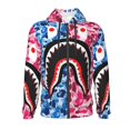 Hip Hop Camouflage Bape Shark Hoodies Novelty Zipper Hooded Sweater
