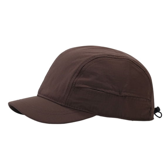 Hip Hop Casual Sun Protection Cotton Adjustable Short Brim Golf Dad Hat Baseball Caps Snapback Caps Sunscreen Hats COFFEE