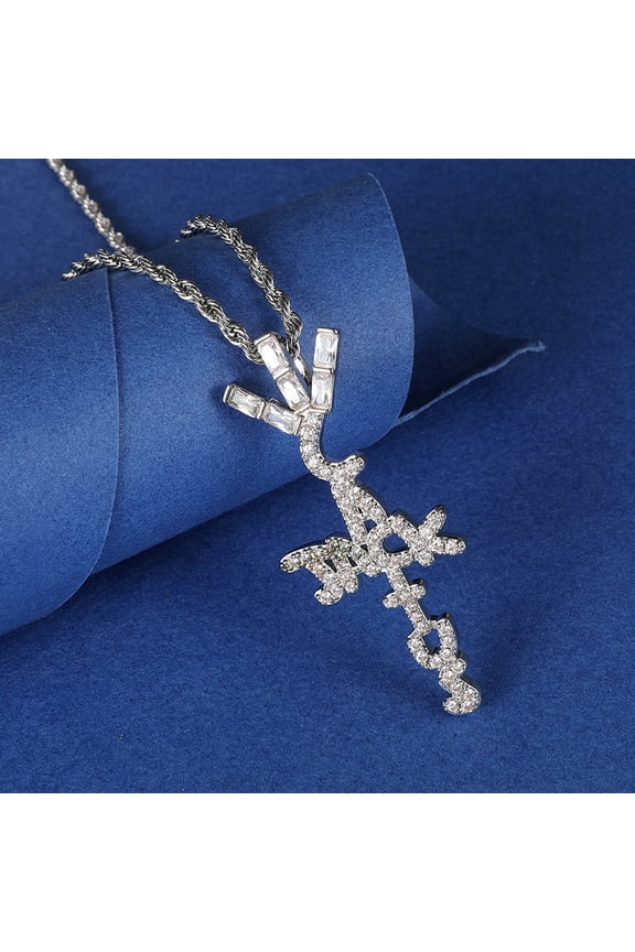 Hip Hop Chain 14K Yellow Gold Necklace Rock Iced Out Bling Pendant Golden Silver Color Chains Necklaces Jewelry For Women Men Rapper Accessories