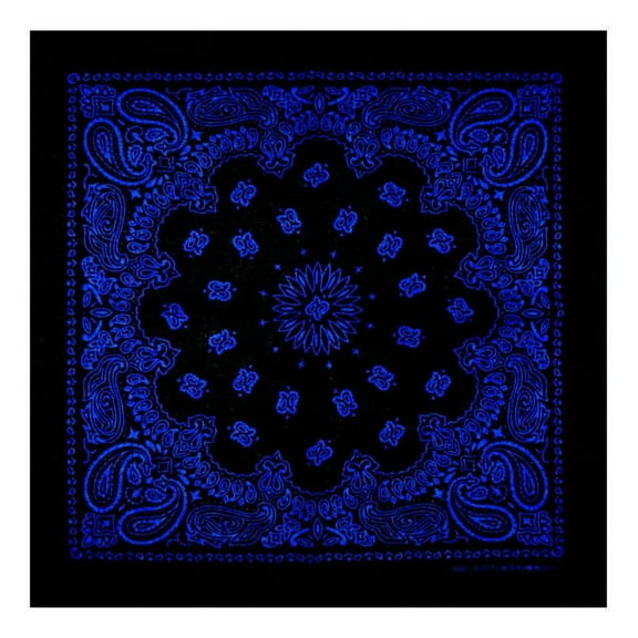 Hip Hop Cotton Multi-Purpose Bandana Square Scarf Double Side Paisley Printed Headband Wrap Handkerchief for Women Men