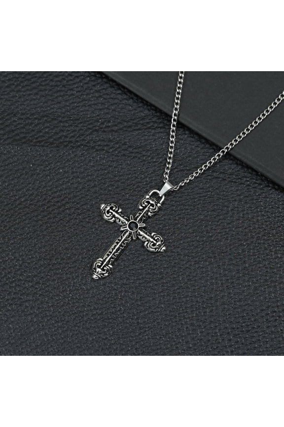 Hip Hop Cross Pendant Necklaces for Men Women – Alloy Streetwear Jewelry, Rhinestone & Enamel Styles