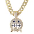 thumbnail image 1 of Hip Hop Cuban Chains Cold Face Pendant Diamond Cuban Necklace for Men and Women 15mm Necklaces Jewelry Iced Out Bling Chain, 1 of 6