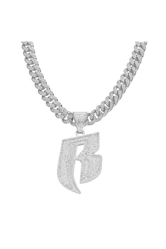 Hip Hop Cuban Chains Large Letters B Pendant Necklace With 13mm Miami Cuban Chain Iced Out Bling HipHop Necklaces Fashion Jewelry