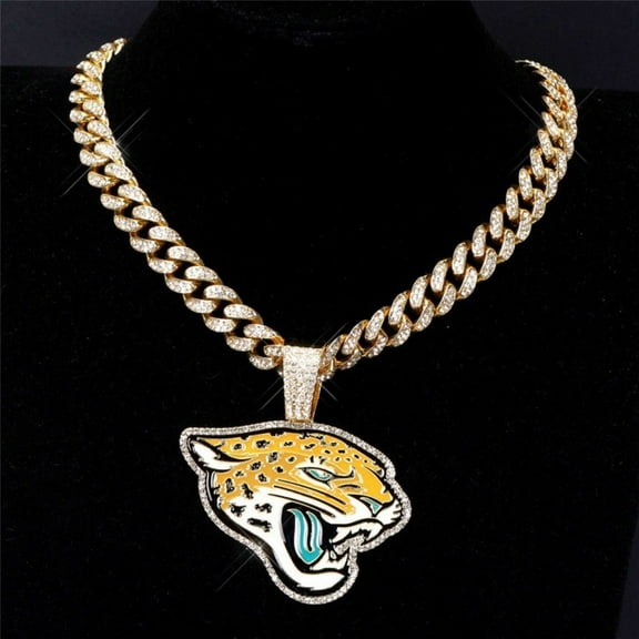 Hip Hop Cuban Chains Leopard Head Pendant Necklace With 13mm Miami Cuban Chain Iced Out Bling HipHop Necklaces Fashion Jewelry