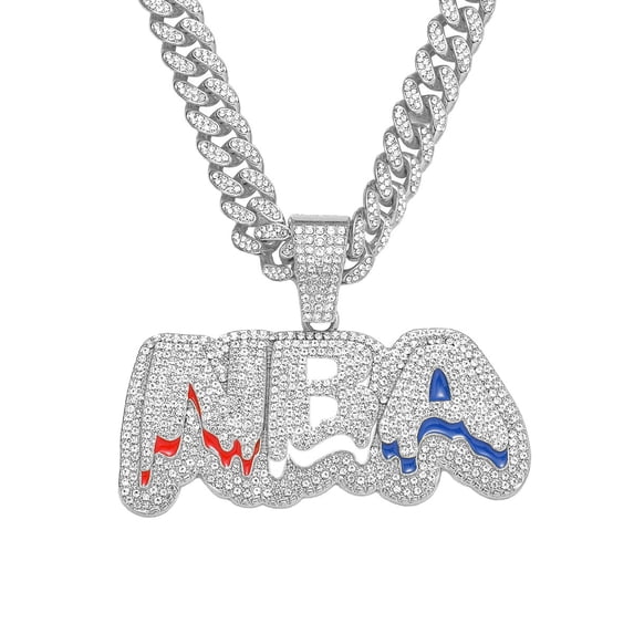 Hip Hop Cuban Chains Letters Necklace Pendants for Men and Women Necklaces Jewelry Iced Out Bling Chain