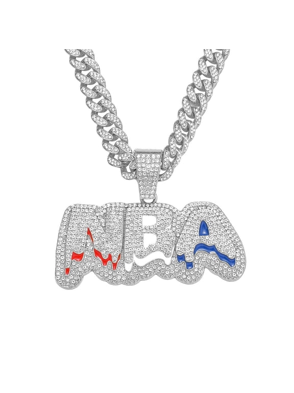 Hip Hop Cuban Chains Letters Necklace Pendants for Men and Women Necklaces Jewelry Iced Out Bling Chain