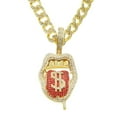 thumbnail image 1 of Hip Hop Cuban Chains Red Tongue Pendant Necklace With 13mm Miami Cuban Chain Iced Out Bling HipHop Necklaces Fashion Jewelry, 1 of 9
