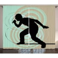 thumbnail image 1 of Ambesonne Hip Hop Curtains 2 Panel Set, Rapper with Microphone, 108" x 63", Multicolor, 1 of 3