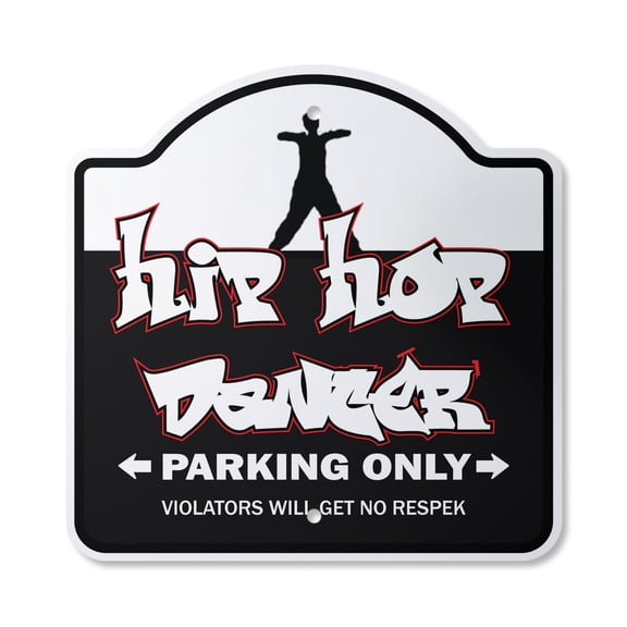 Hip Hop Dancers 12" X 12" Sign | Indoor/Outdoor Plastic | SignMission Designer Gangster Dance Dancer Music Rap Rapper Shoes Novelty Gift Funny Joke Gag Road Garage
