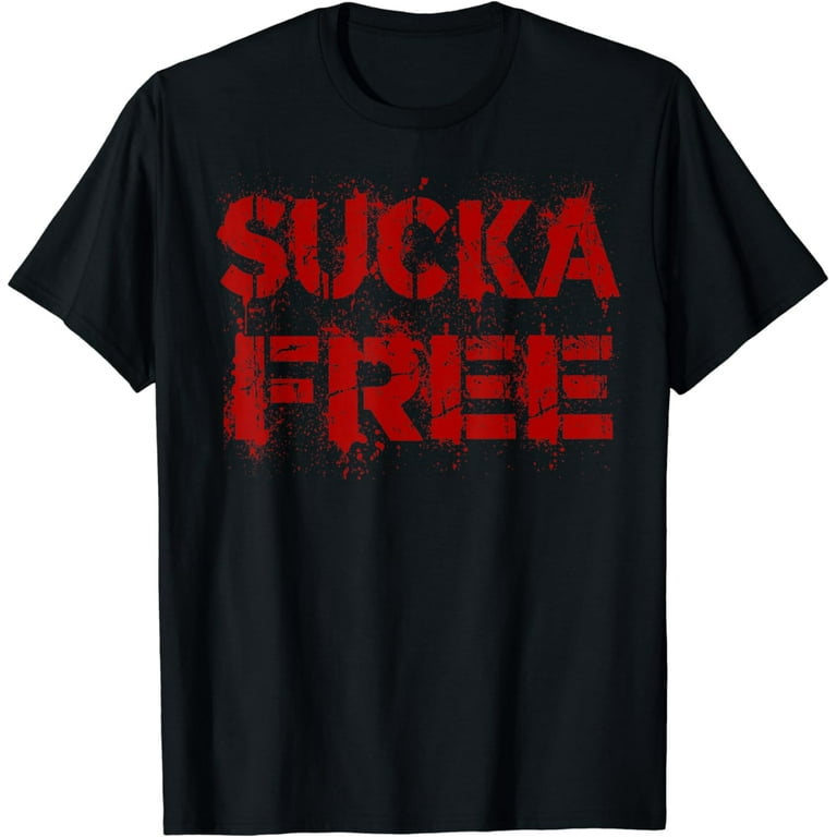Hip Hop Fresh Sucka Free T-Shirt Old School Slang Hip Hop Fresh Sucka Free T-Shirt Old School Slang