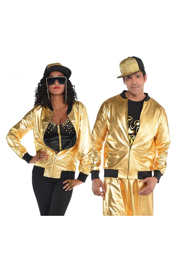 Hip Hop Gold Jacket Adult Costume - Standard